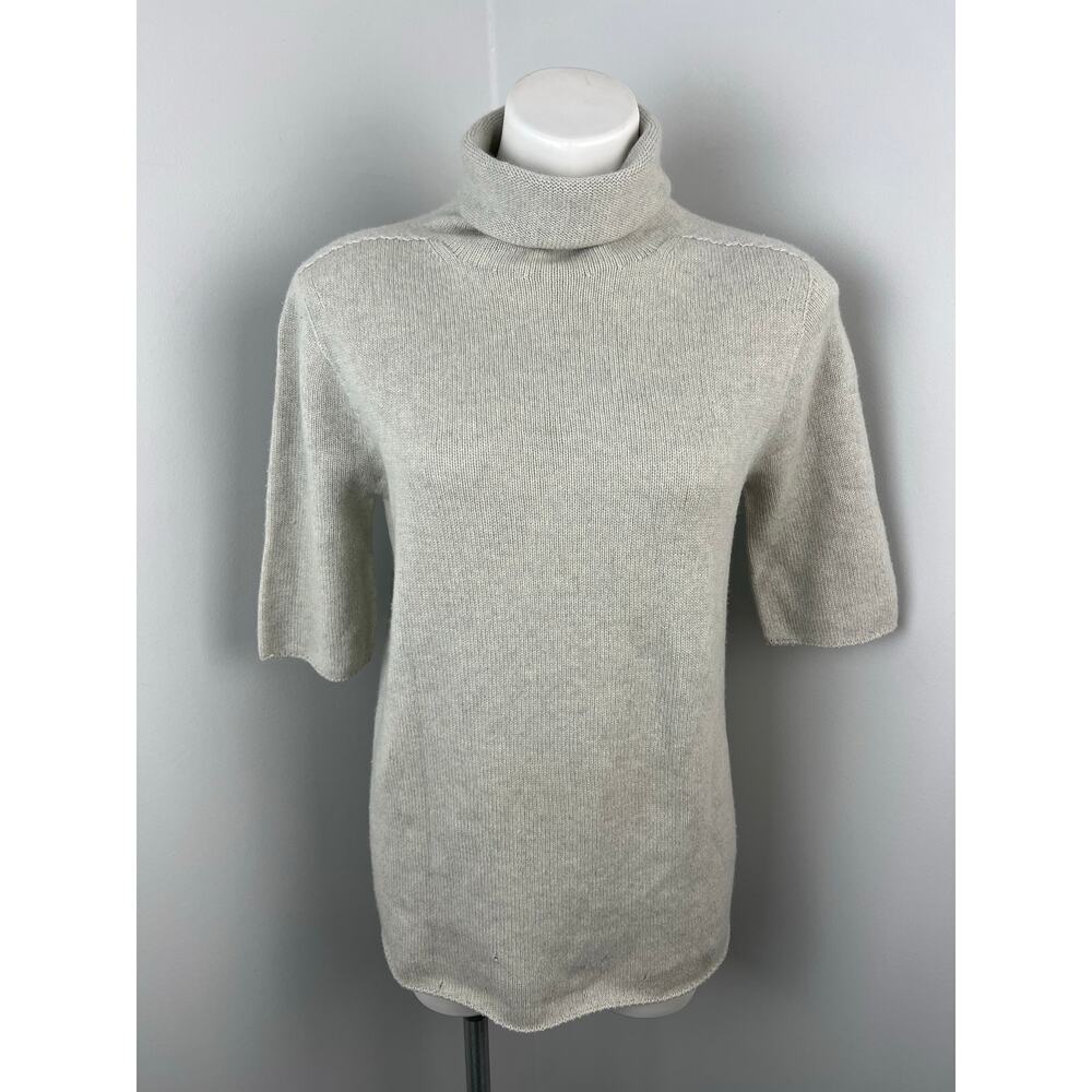 The Row Gray Short Sleeve Cashmere Sweater Need Repair Small